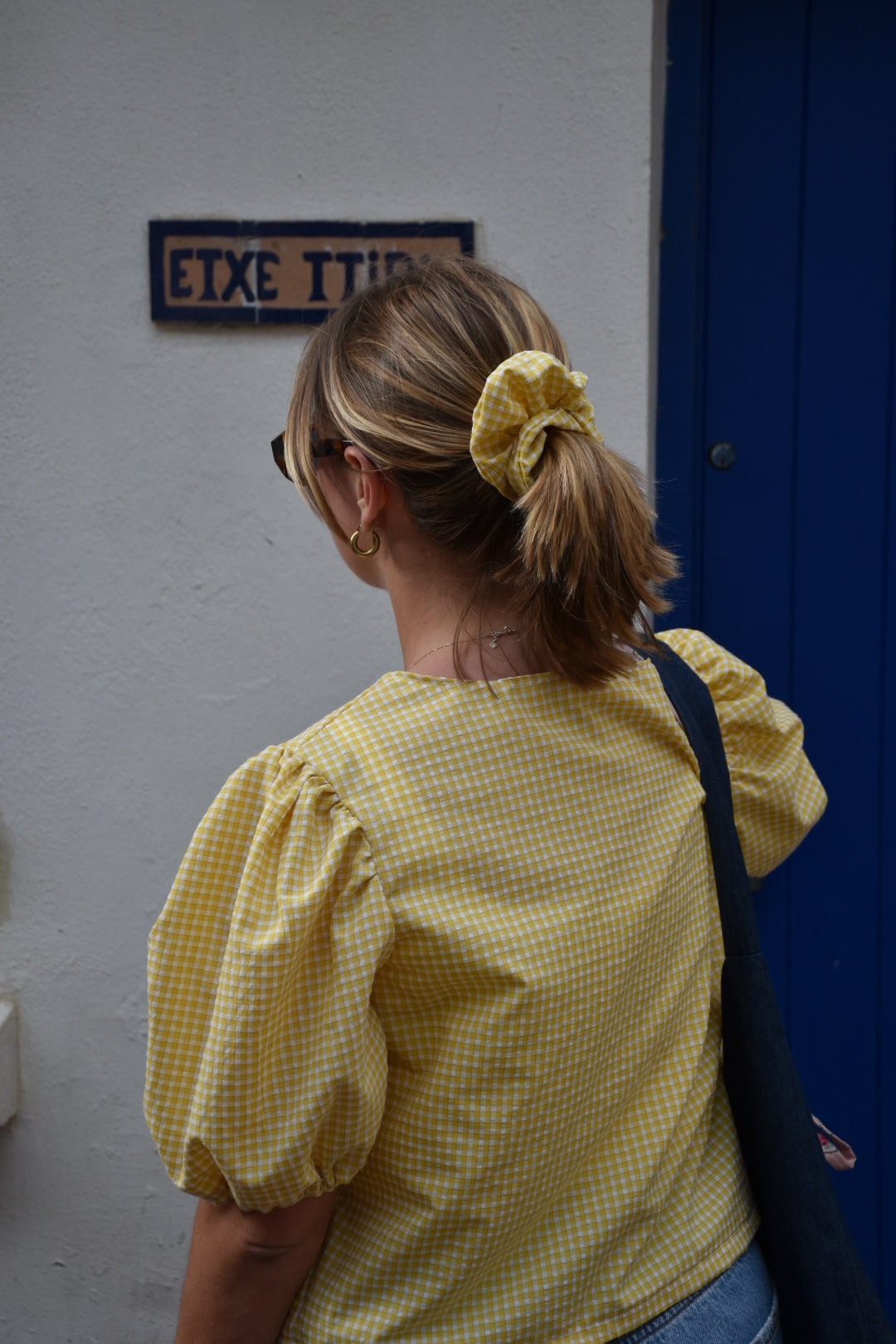 Blouse vichy jaune