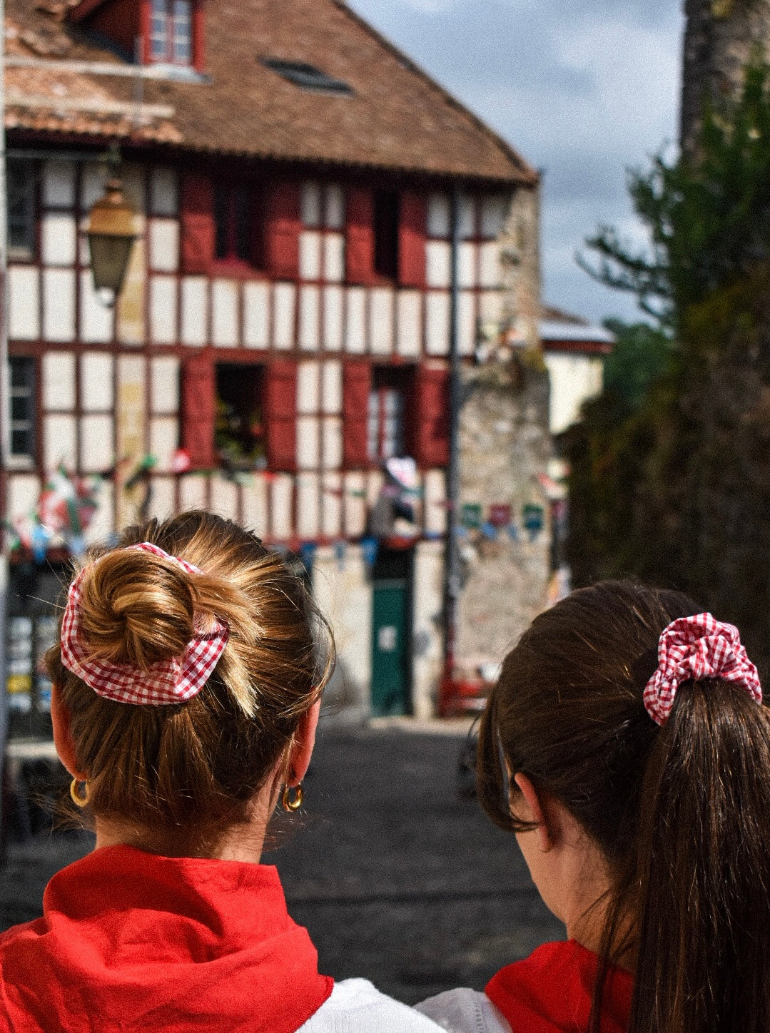Chouchou vichy rouge