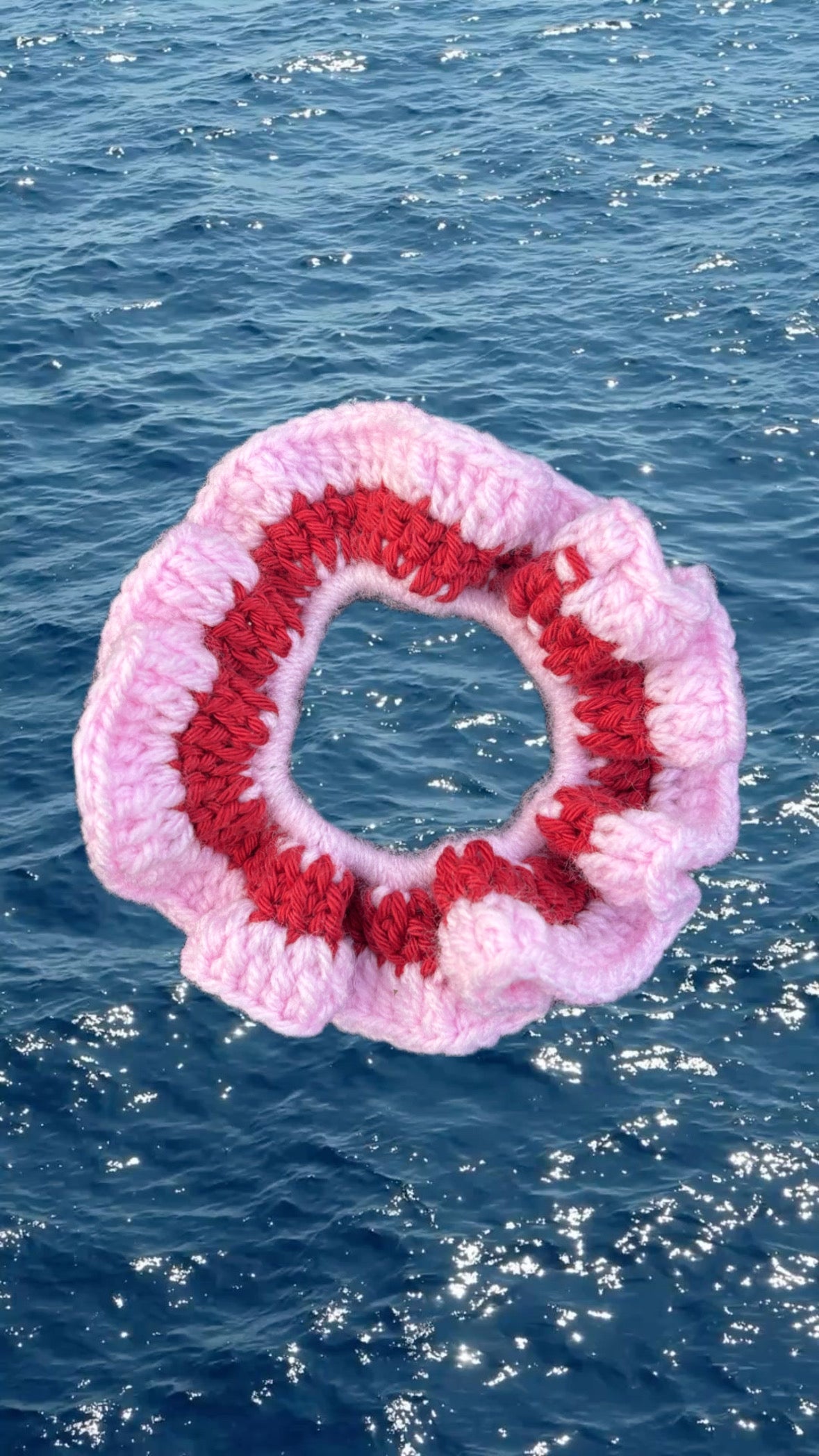 Chouchou crochet Rosa