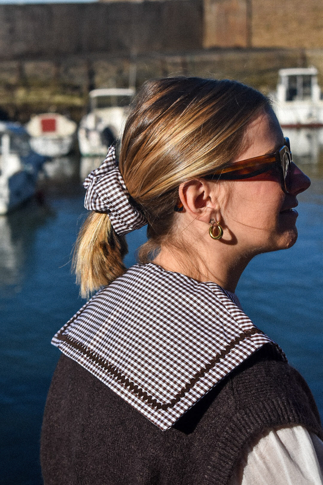 Chouchou froufrou vichy chocolat