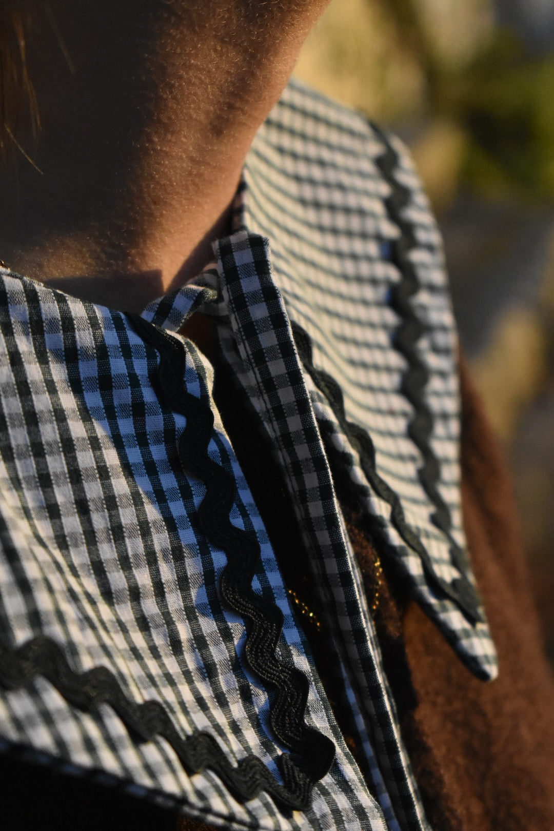 Col Claudine vichy vert