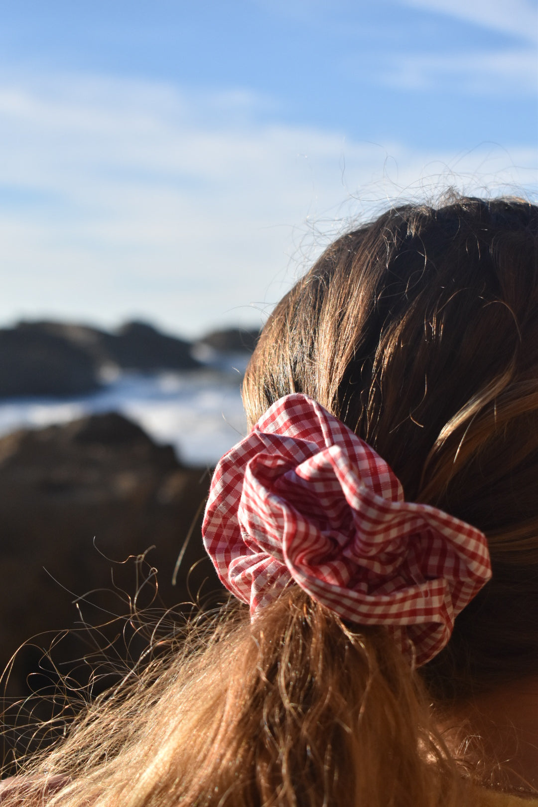 Chouchou froufrou vichy rouge