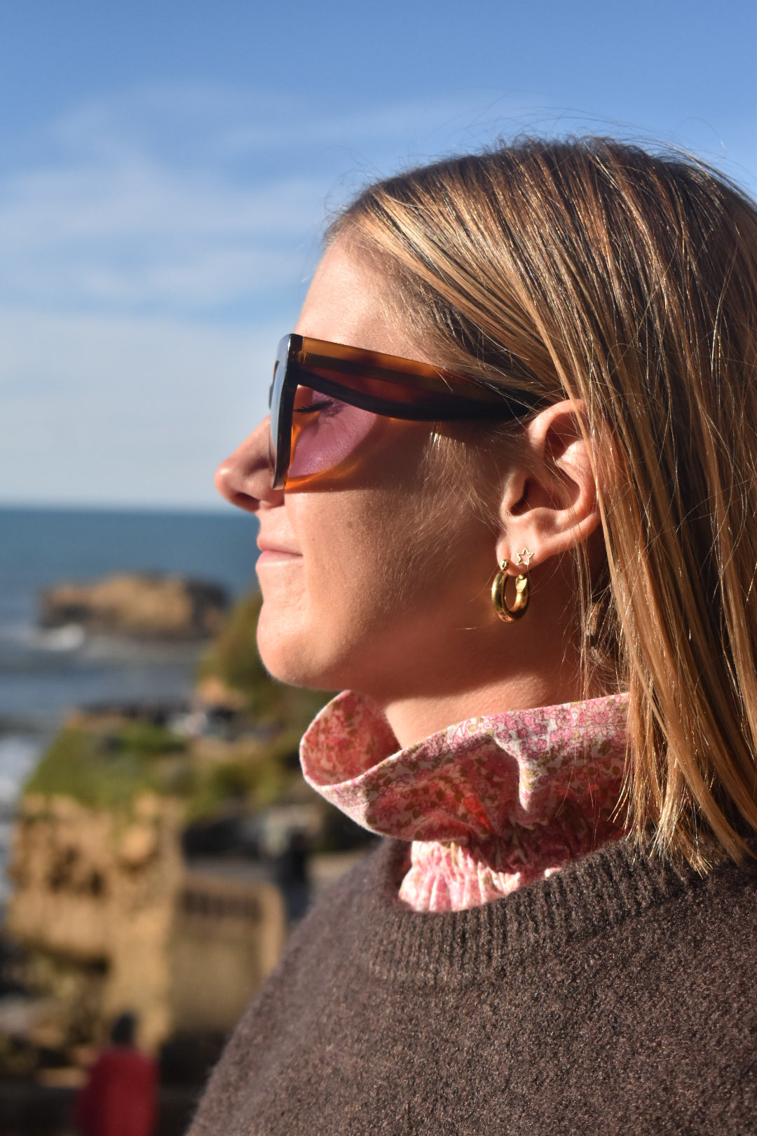 Col victorien upcylé fleurs - modèle unique