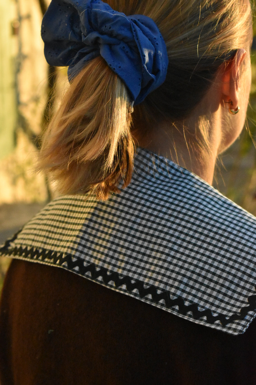 Col Claudine vichy vert