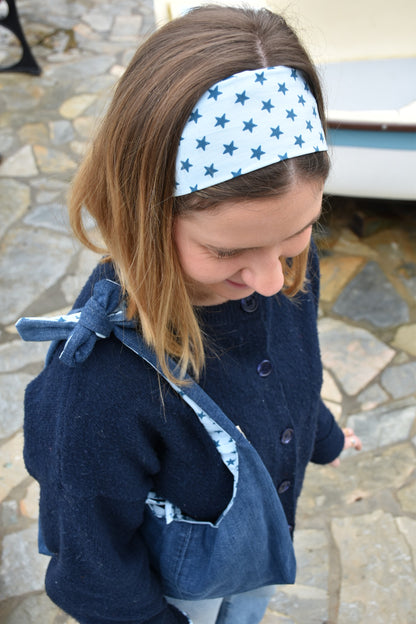 Sac reversible à Noeud jean upcyclé / étoile star