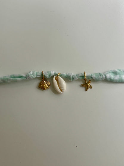 Bracelet de l’océan vichy menthe - pièce unique