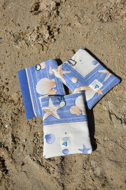 Pochette de livres Upcyclé - Coquillages