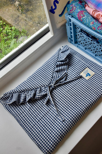 Pochette d’ordinateur 14’ max - vichy bleue