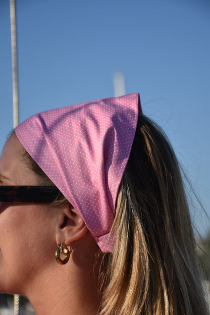 Bandana Bella - Rose à pois