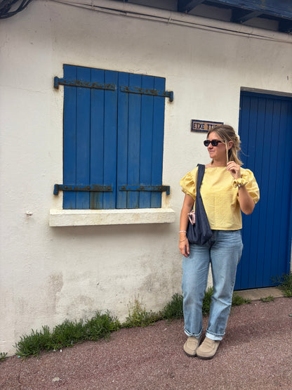 Blouse vichy jaune
