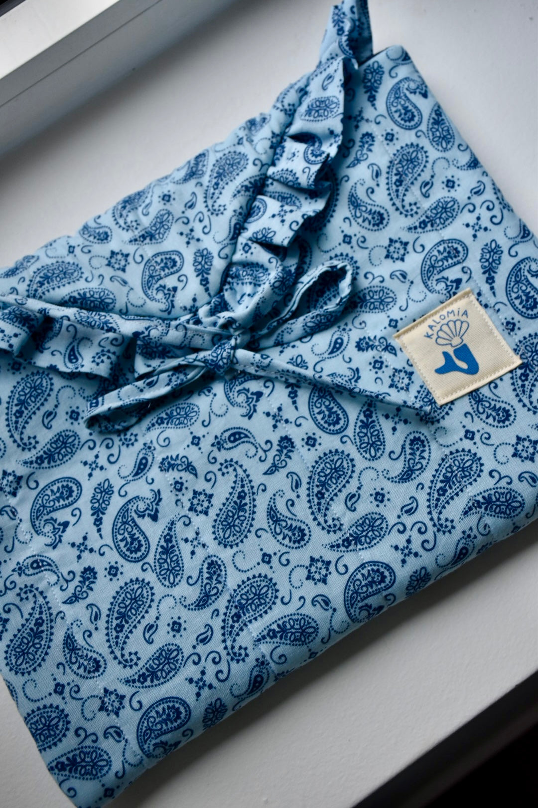 Pochette d’iPad - Cachemire bleu ciel