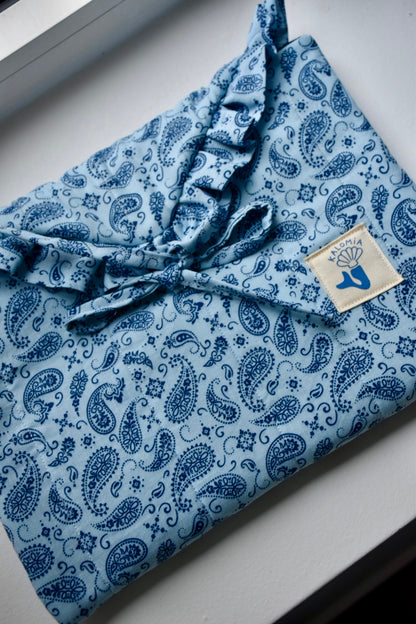Pochette d’iPad - Cachemire bleu ciel