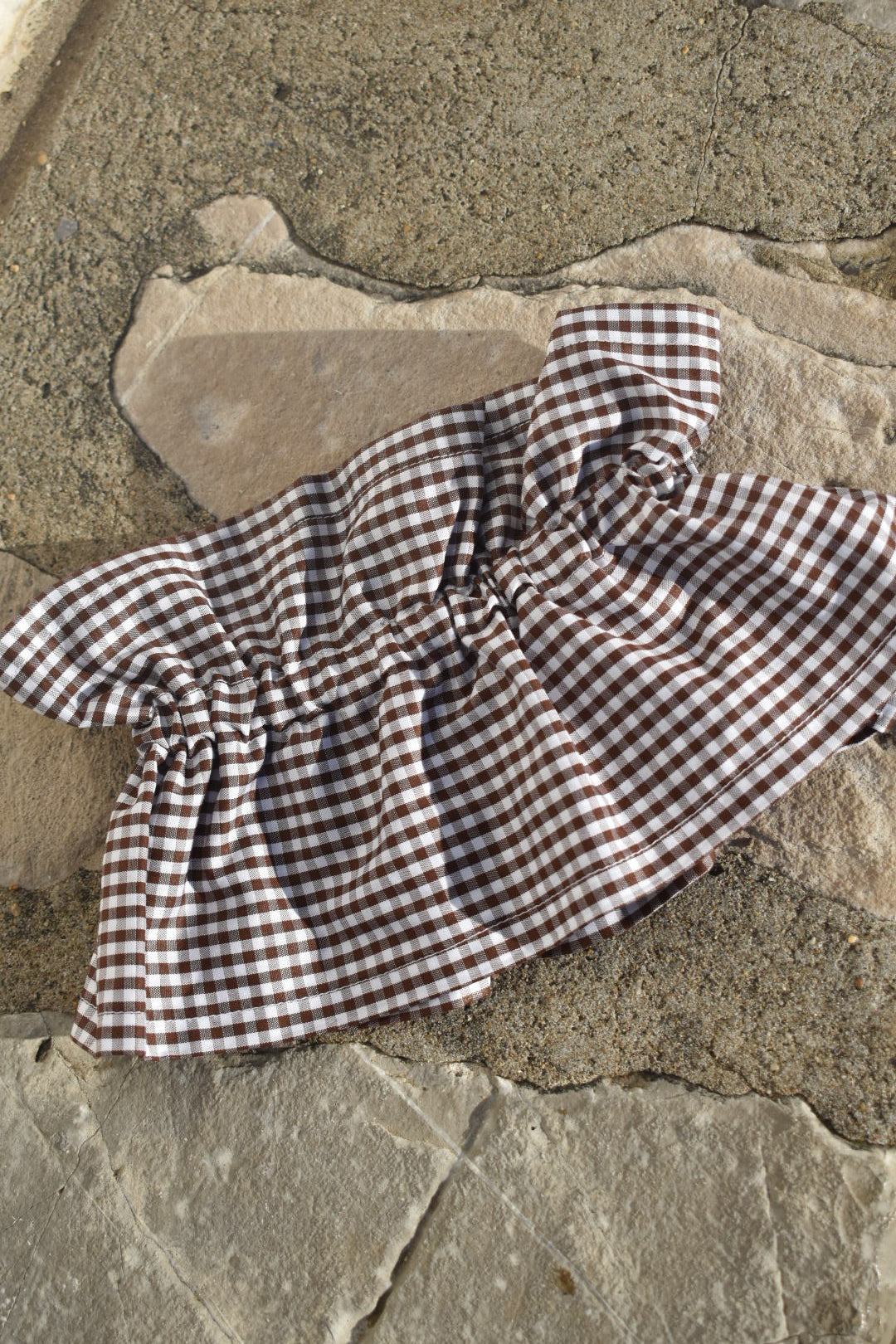 Col victorien Vichy chocolat