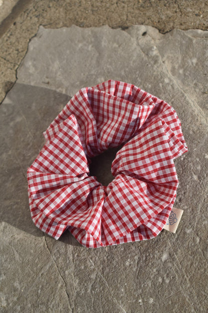 Chouchou froufrou vichy rouge