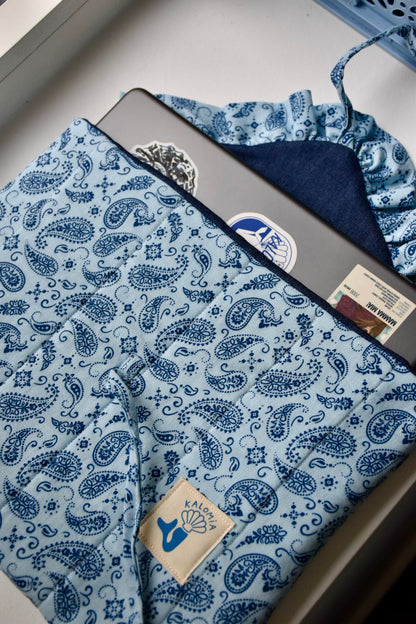 Pochette d’iPad - Cachemire bleu ciel