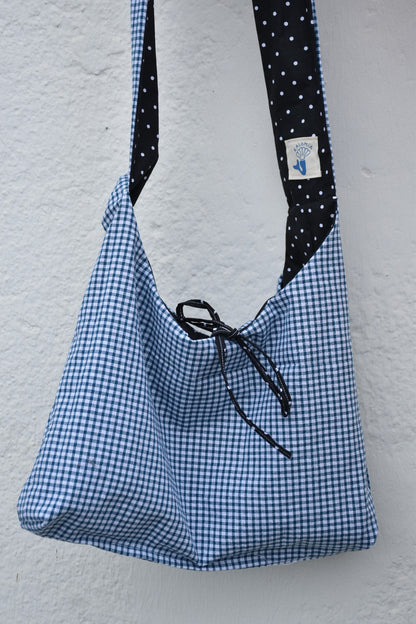 Le sac Perlette Réversible Polka Dot & Vichy Vert
