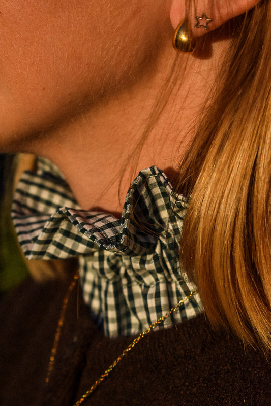 Col victorien Vichy vert