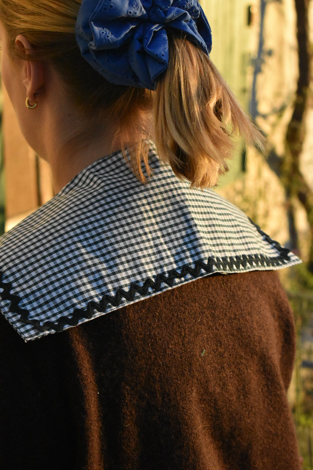 Col Claudine vichy vert