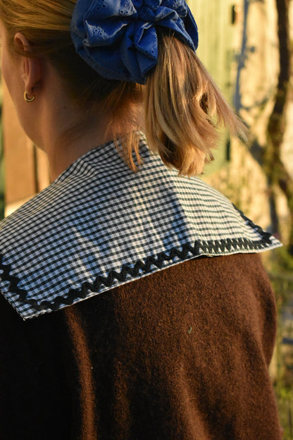 Col Claudine vichy vert