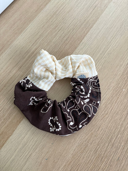 Chouchou bicolore chocolat