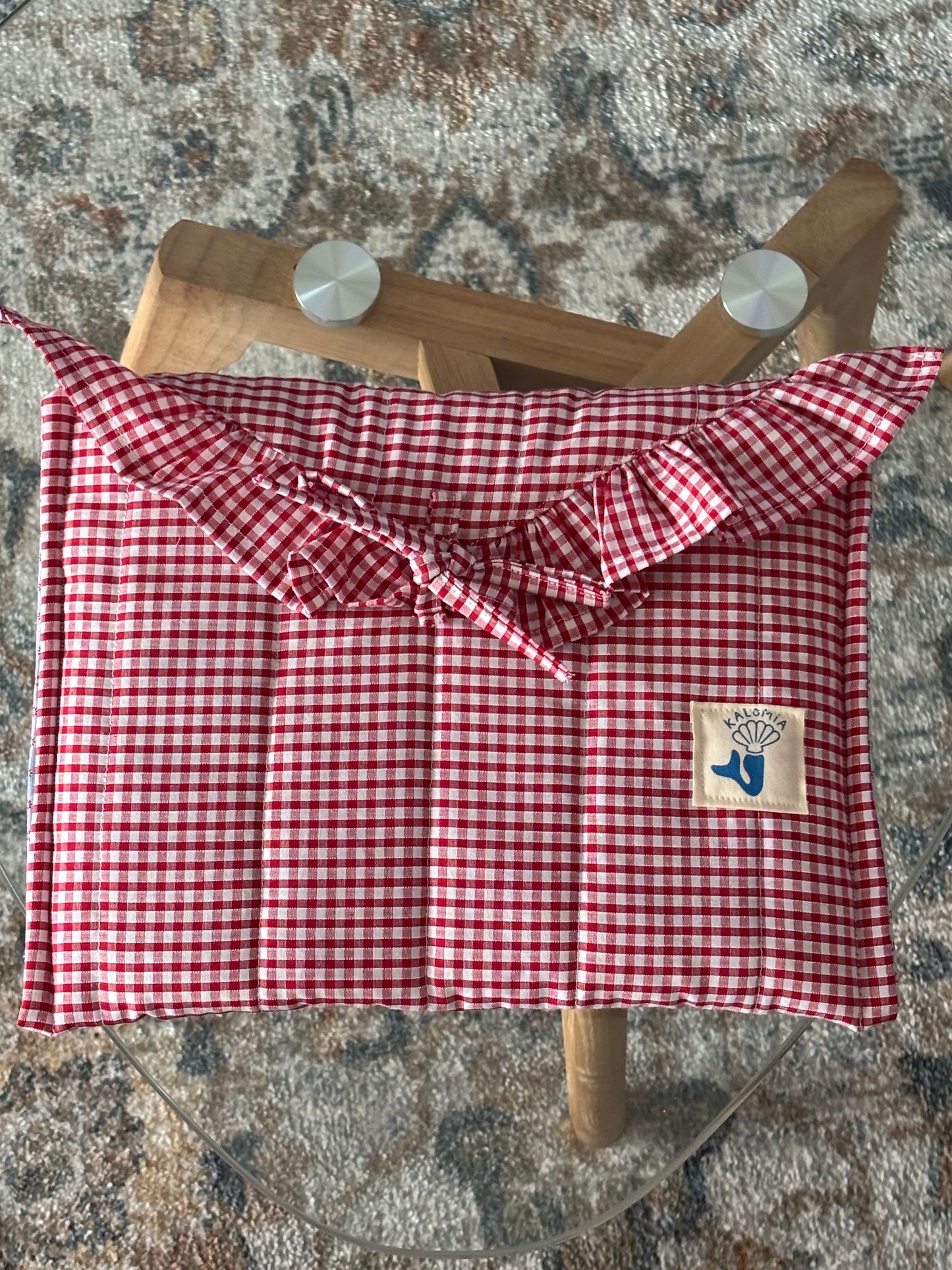 Pochette d’iPad vichy rouge