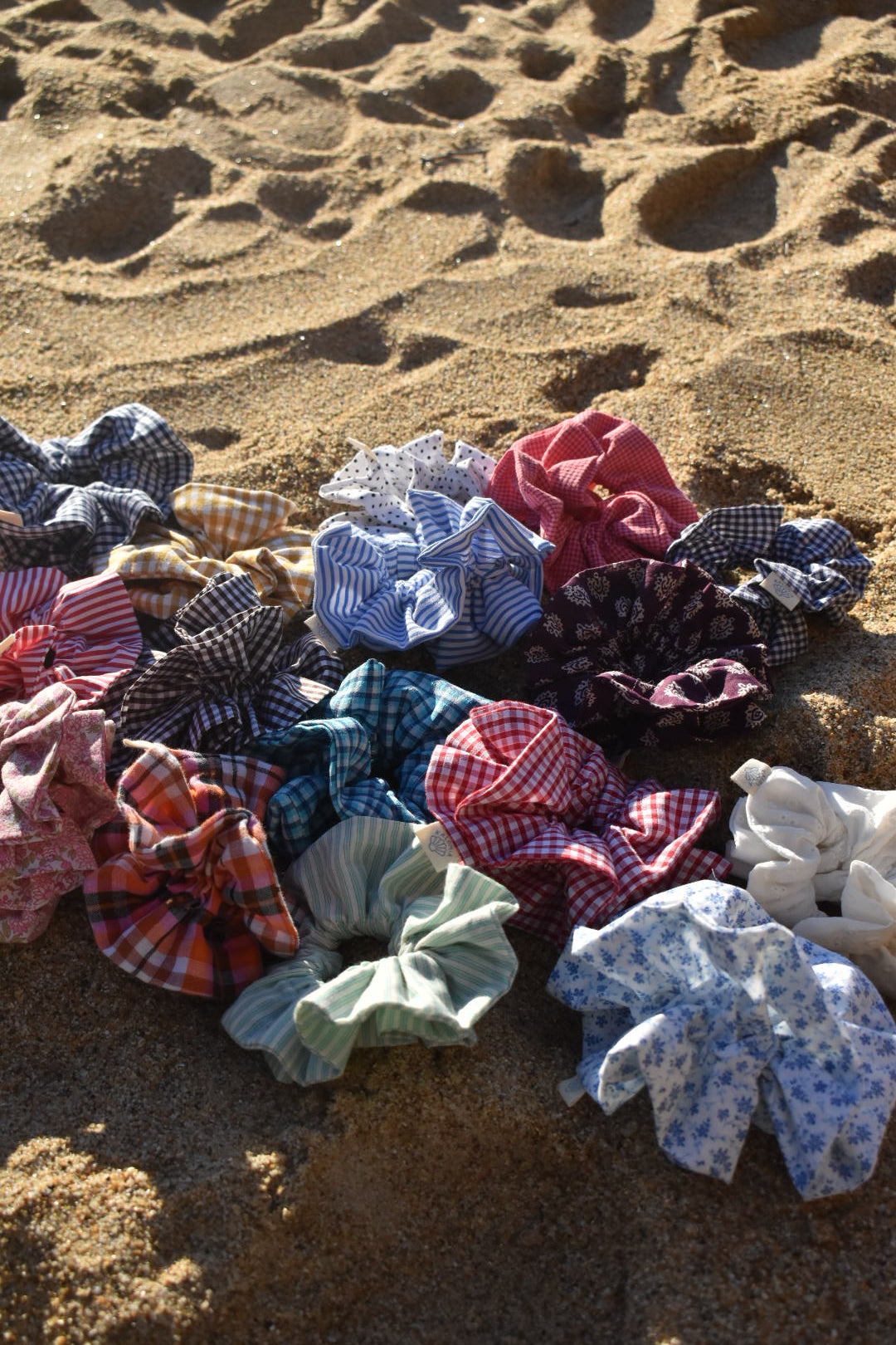 Chouchou froufrou rayures rouges