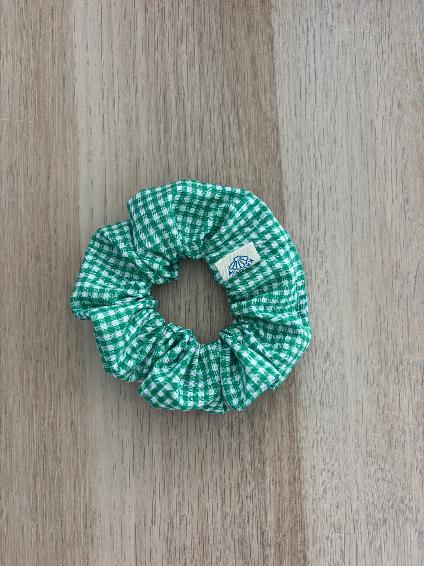 Chouchou vichy vert