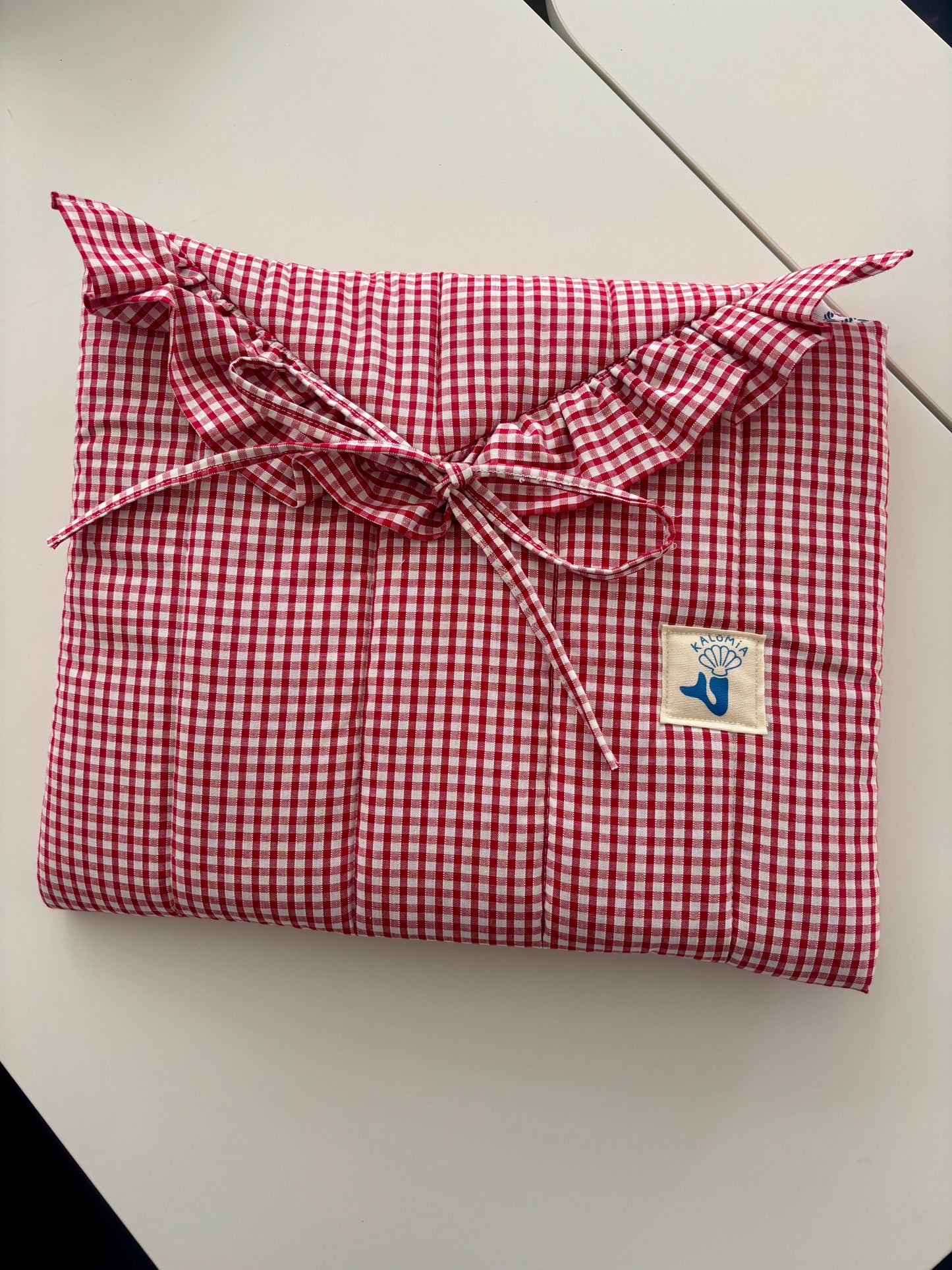 Pochette d’ordinateur 14’ vichy rouge