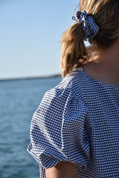 Blouse mini vichy bleu