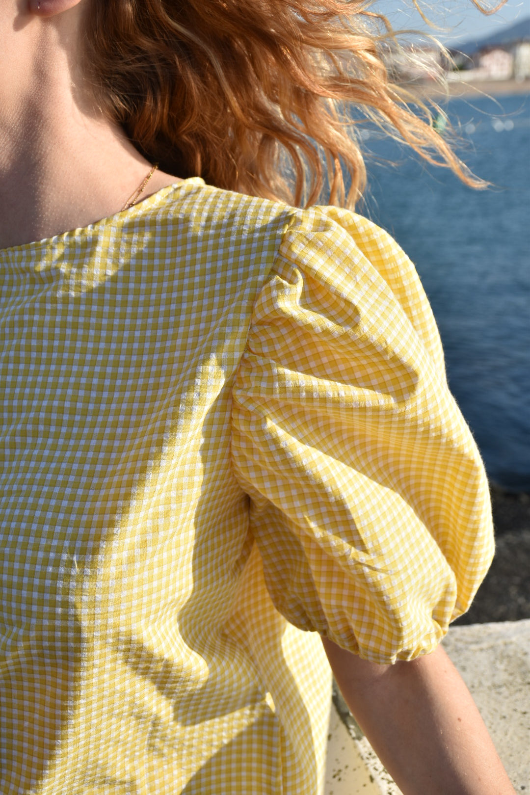 Blouse vichy jaune