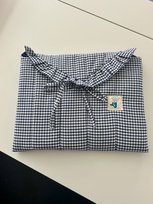 Pochette d’ordinateur 14’ max - vichy bleue
