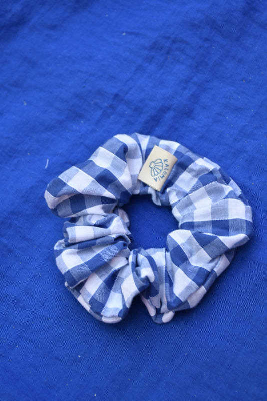 Chouchou vichy bleu