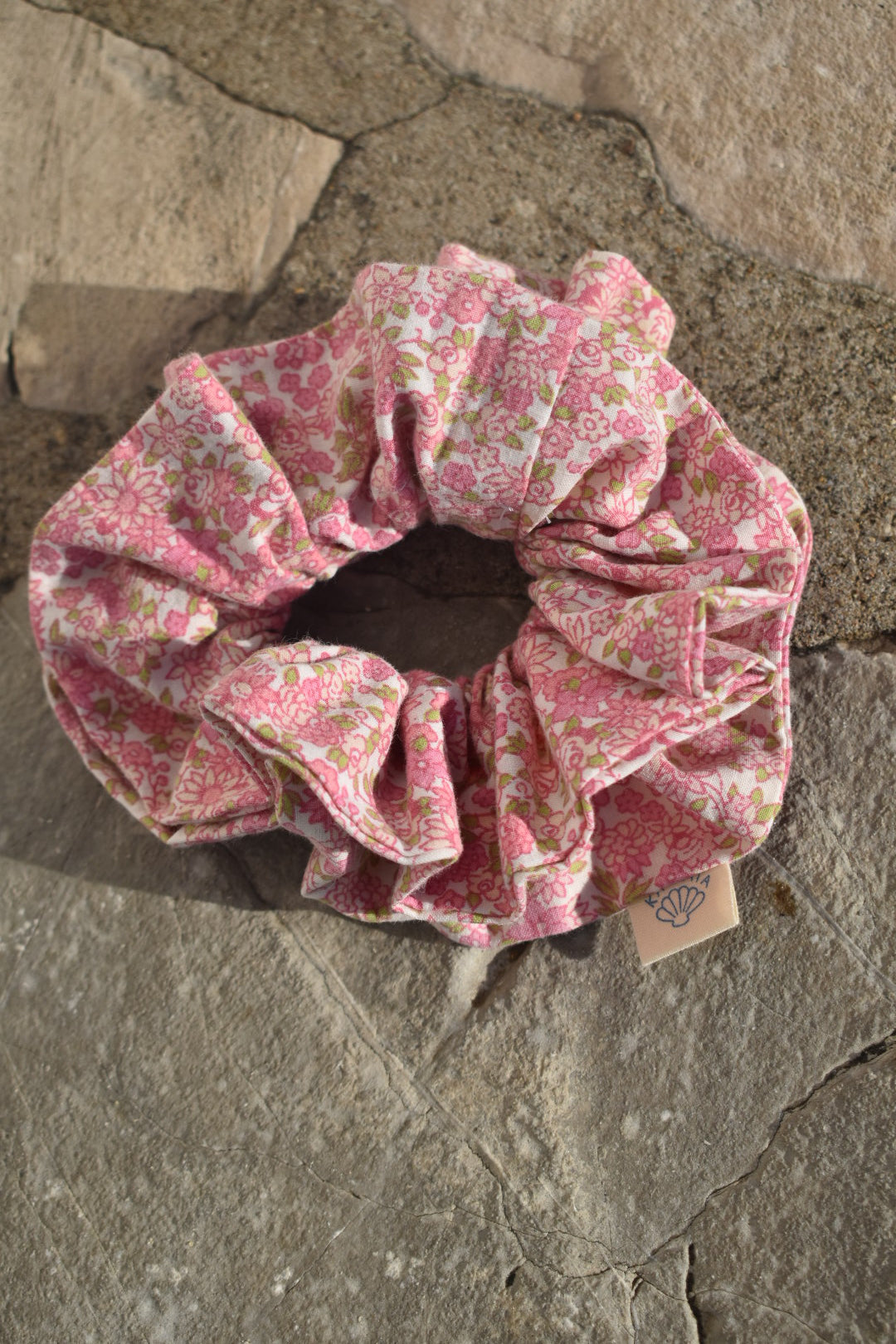 Chouchou froufrou fleurs upcyclé