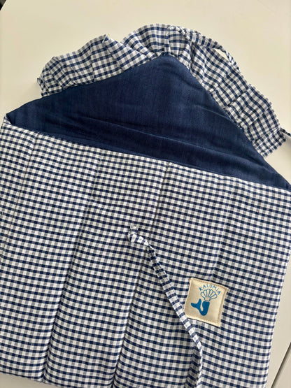 Pochette d’ordinateur 14’ max - vichy bleue
