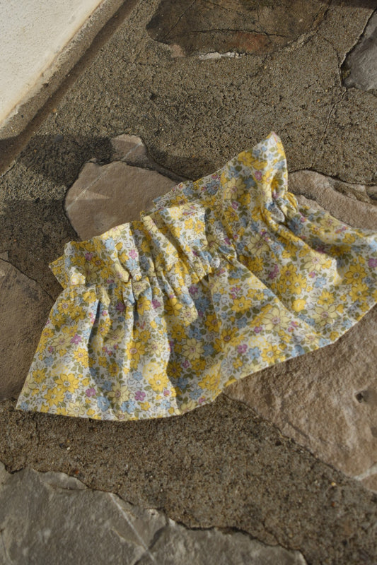 Col victorien fleurs jaunes