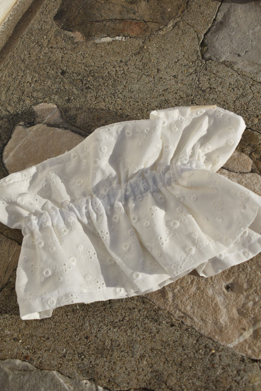 Col victorien broderie blanche