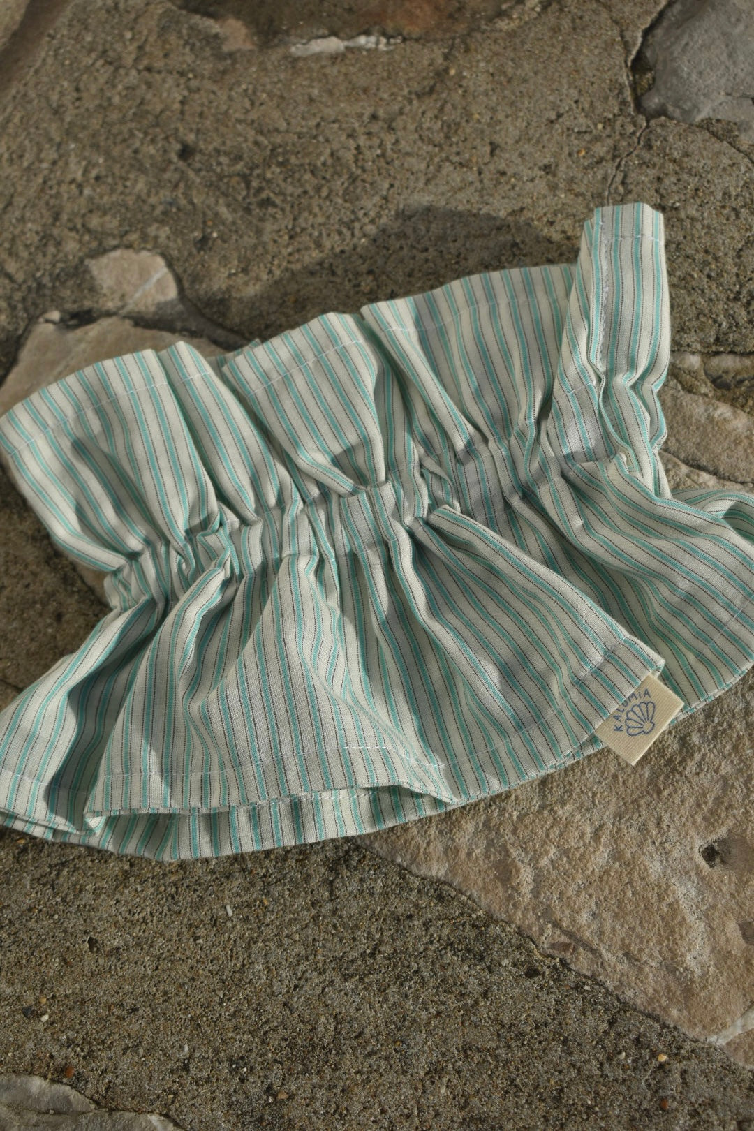 Col victorien rayures vertes