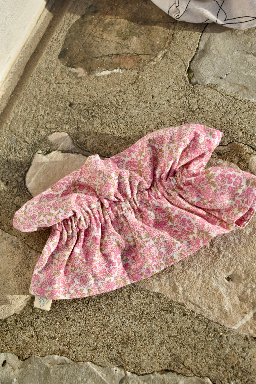 Col victorien upcylé fleurs - modèle unique