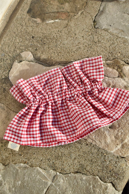 Col Victorien vichy rouge