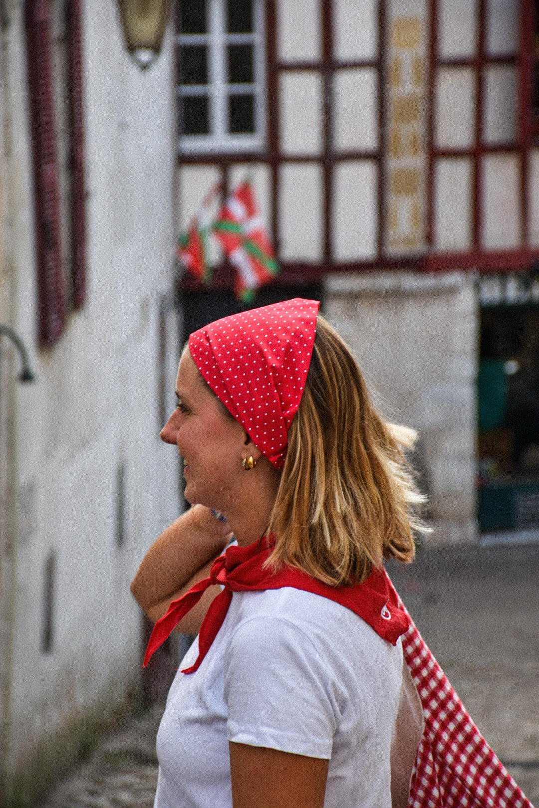 Bandana Betty - rouge à pois