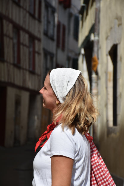 Bandana Blanco - blanc broderies