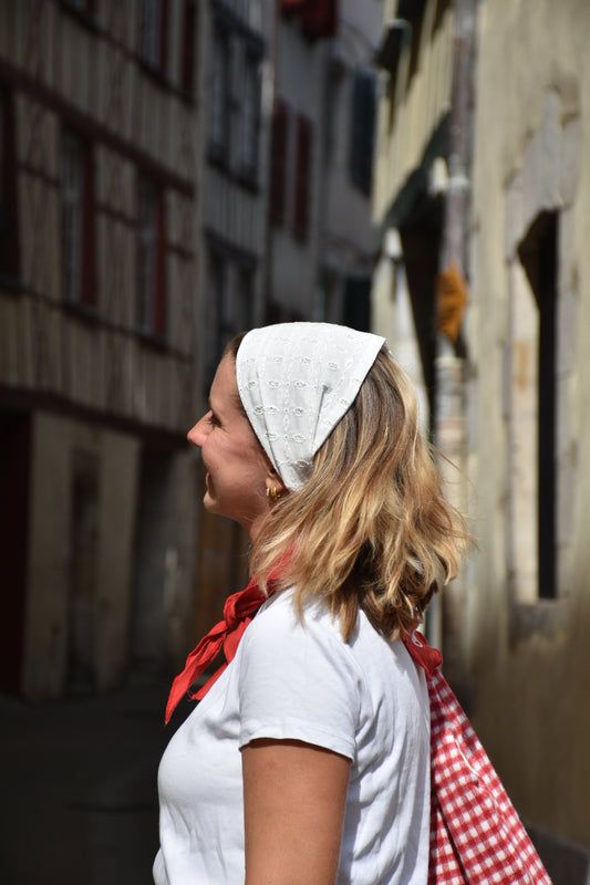 Bandana Blanco - blanc broderies