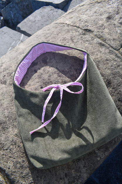 Le sac Starlette Réversible Vichy Rose & Kaki Velours