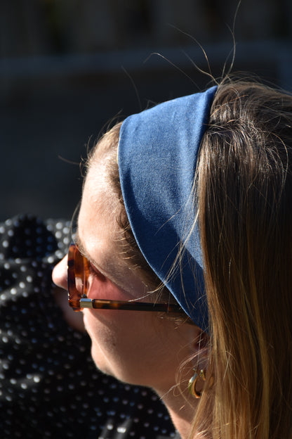 Bandeau denim bleu