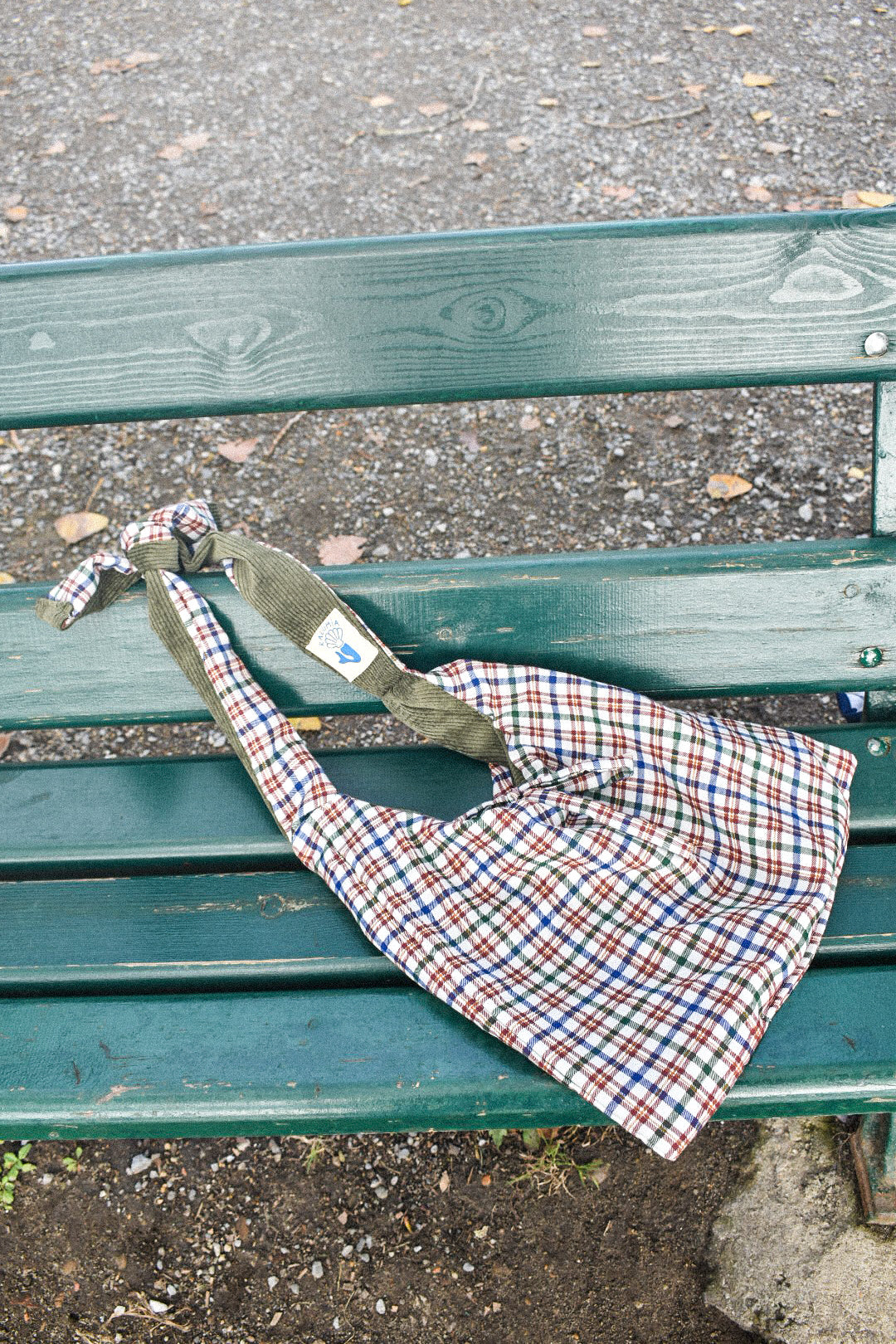 Le sac Nouette Réversible Carreaux & Kaki velours