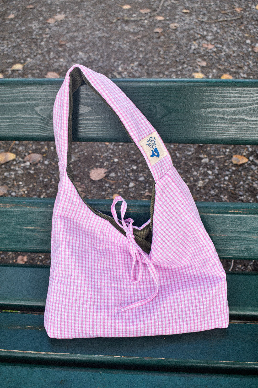 Le sac Starlette Réversible Vichy Rose & Kaki Velours