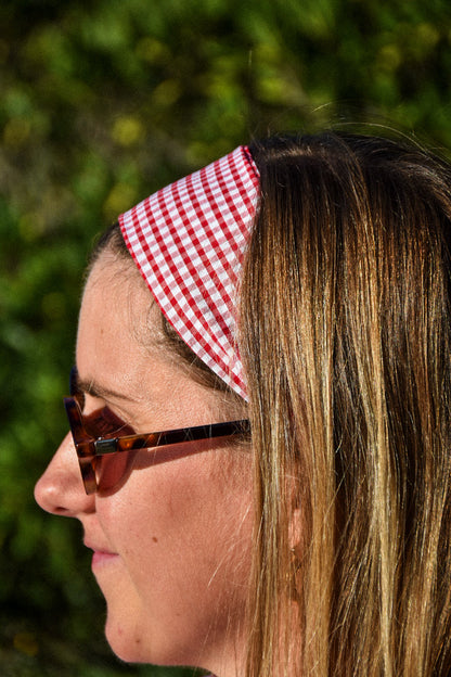 Bandeau vichy rouge