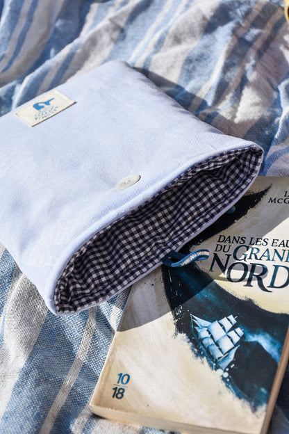 Pochette de livres Hippocampe ciel - Format Poche