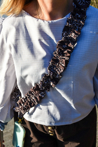Cordon de téléphone - Bandana chocolat