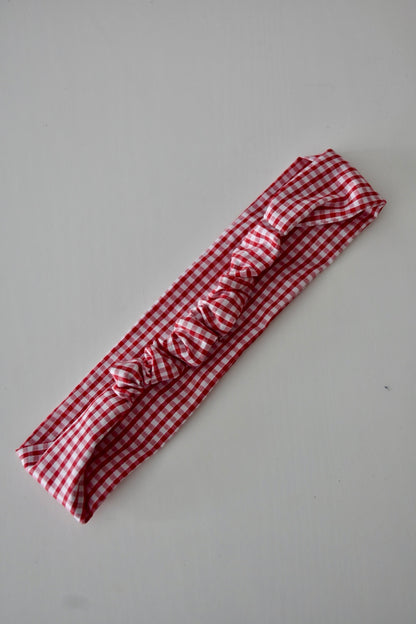 Bandeau vichy rouge
